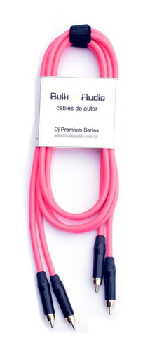 Cable Audio Rca Rca Bulkaudio ( Deck N) Rosa Fluo 1m Para Dj