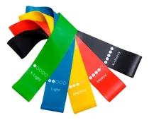 Comprar Set 5 Bandas Elasticas Latex Resistencias Ejercicio Terapia