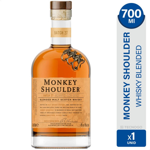 Whisky Monkey Shoulder Blended Scotch Escocia - 01mercado