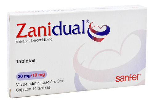 Zanidual Tabletas 20 Mg/10 Mg, 14 Tabletas