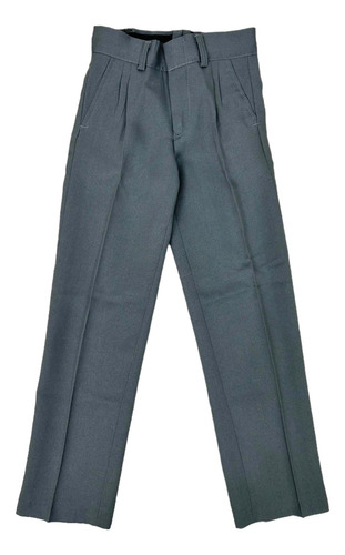 Pantalón De Vestir Gris De Tropical Mecanico / Talle 6 Al 16