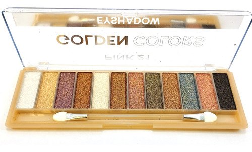 Set X 24 Paletas Sombras Glitter Ojos Golden Colors Pink 21