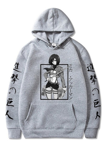 Divertidas Sudaderas Anime Ataque A Los Titanes Mikasa Acker