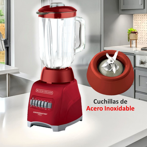 Licuadora Black & Decker Bl1000bg 10 Vel Pica Hielo Vidrio Color Negro