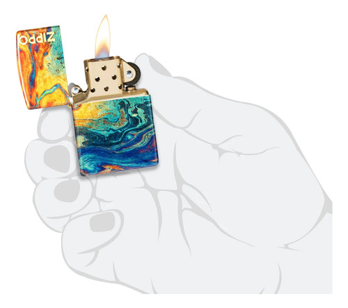 Isqueiro Zippo Design Colorido De Zippo 48778