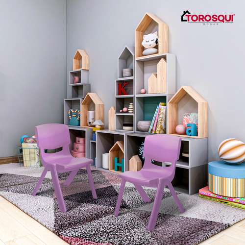 Silla Para Niños De Plástico Resistente | 2 Pack | Torosqui