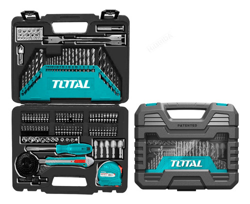 Taladro Atornillador Portátil 3/8' Set Herramientas Total