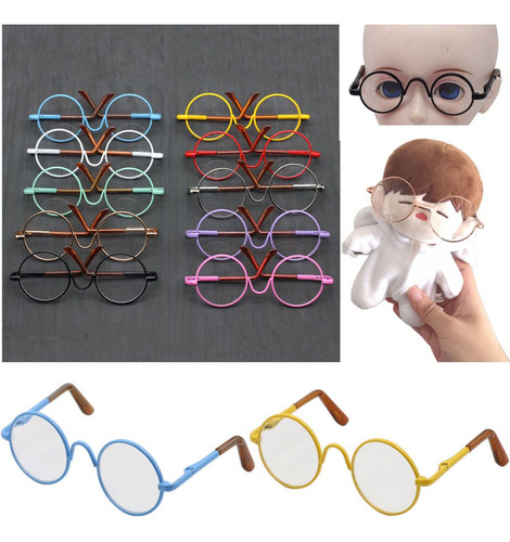 Gafas En Miniatura Con Lentes Transparentes Para Muñecas Con
