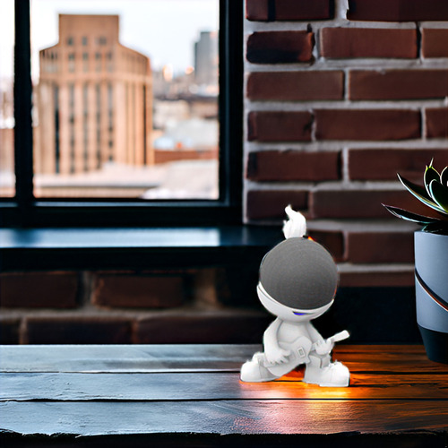 Suporte Base De Mesa Alexa Para Echo Dot 5 Ou 4 - Star Boy Cor Branco Echo Dot 5