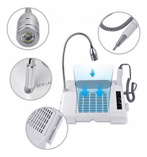 Dremel Maquina De Uñas Con Recolector De Polvo Y Lámpara Led