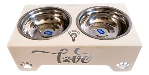 Comedero Para Mascotas En Acero Y Platos Inox