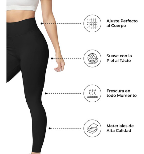 Imagen 5 de 8 de Malla Deportiva Mujer Seamless Sin Costuras Cintura Alta