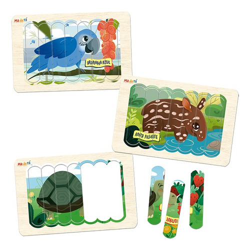 Animais Do Brasil - Jogo De Encaixe - Toyster Brinquedos