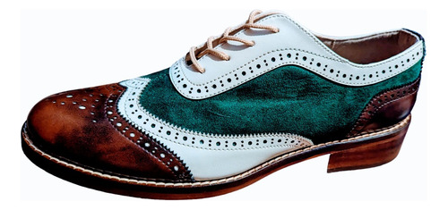 Zapato De Piel Corte Bostoniano De Dama Agatha 100% Mexicano