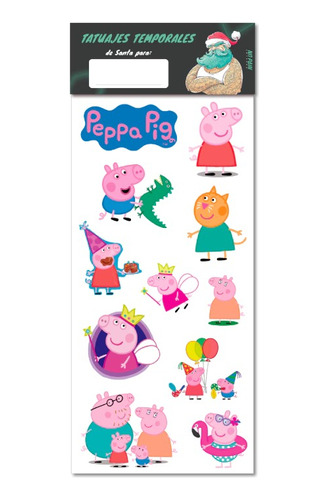 Peppa Pig Tatuajes Temporales Infantiles