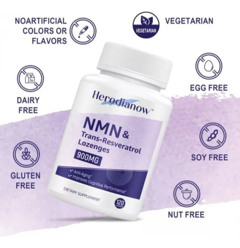 Nmn & Resveratrol 950mg X 120 Caps Herodianow Dura 4 Meses Neutro