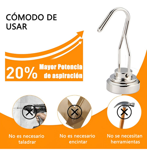 Gancho Magnético Imanes Fuerte Ventosa 15kg/33lbs 10piezas Lmanes De Neodimio 20mm