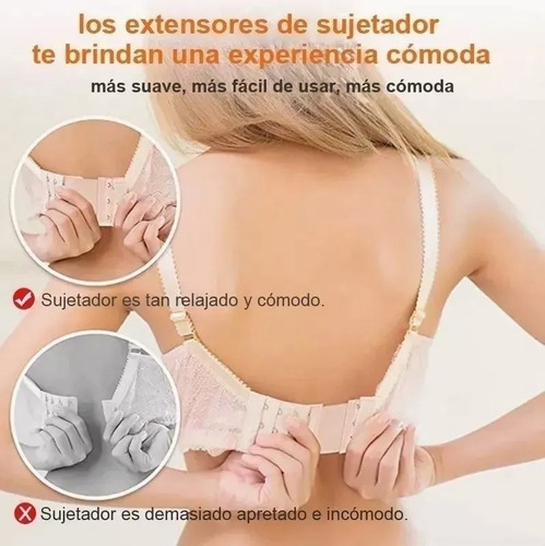 Extensiones Bra Brasier Mujer Extensores 3 Ganchos12pcs