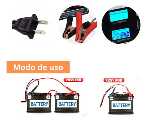 Cargador De Batería Inteligente 30amp Multifuncional
