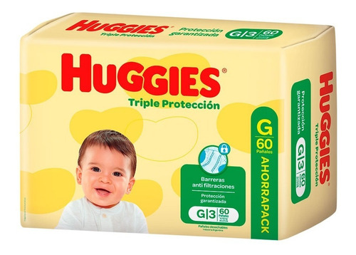 Imagen 3 de 3 de Pañales Huggies Classic Triple Proteccion Ahorrapack