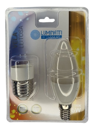Lâmpada Vela Led Leitosa B35 E14 4,5w 3000k Bivolt Luminatti