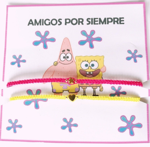 Dúo Pulsera Amistad Bob Esponja 