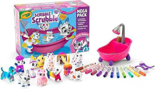 Crayola Mega Scribble Scrubbie Set, Toy Pet Playset, Gift Fo