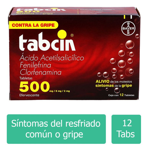 Tabcin 500 Mg Caja Con 12 Tabletas Efervescentes