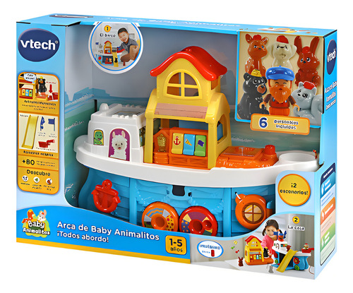 Barco Casa Con Animales De Arrastre Con Luz Y Musica Vtech
