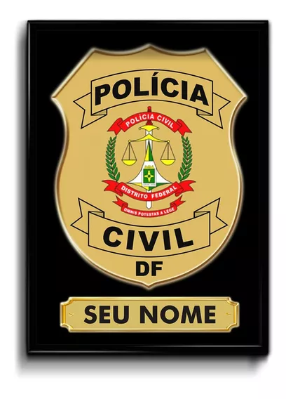 Quadro Em Tecido Super Brilho Polícia Civil Distrito Federal