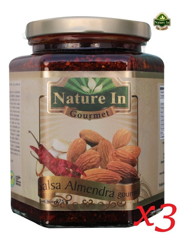 X3 Salsa De Almendra Gourmet 275g Nature In Gourmet