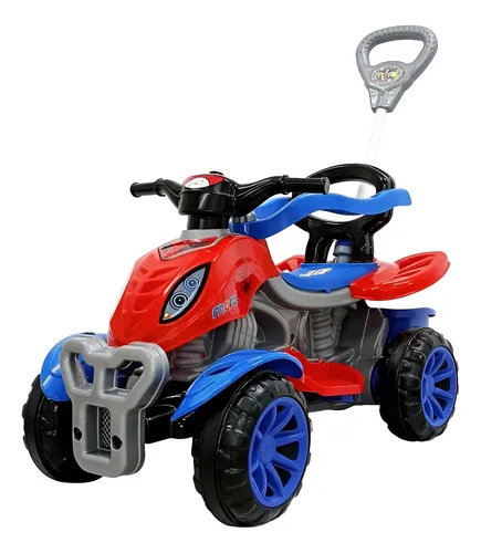 Quadriciclo Infantil Empurrador com Guia Andador Spider Maral