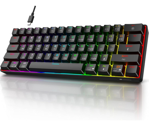 Teclado Para Juegos Koorui De 61 Teclas Con Cable, Ultracomp