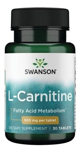 Swanson I L-carnitine I 500mg I 30 Comprimidos I Importado 