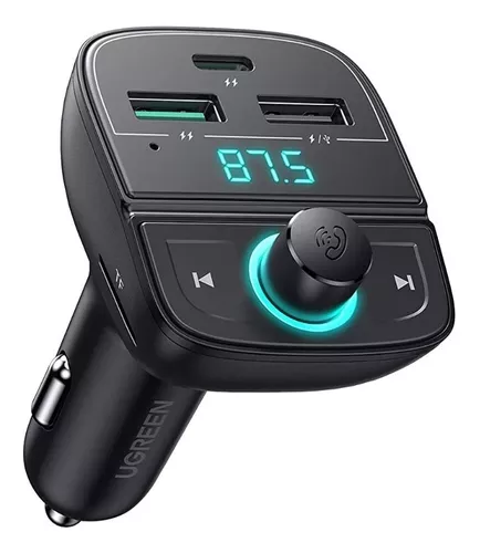 Transmisor bluetooth FM para toma de mechero de coche con puerto