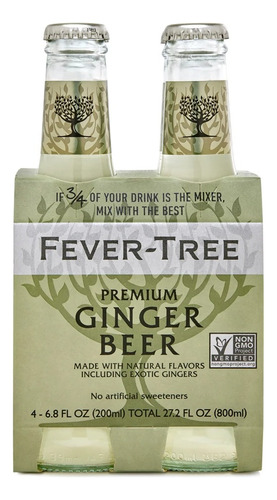 2 Pack Ginger Beer Fevertree 200 Ml