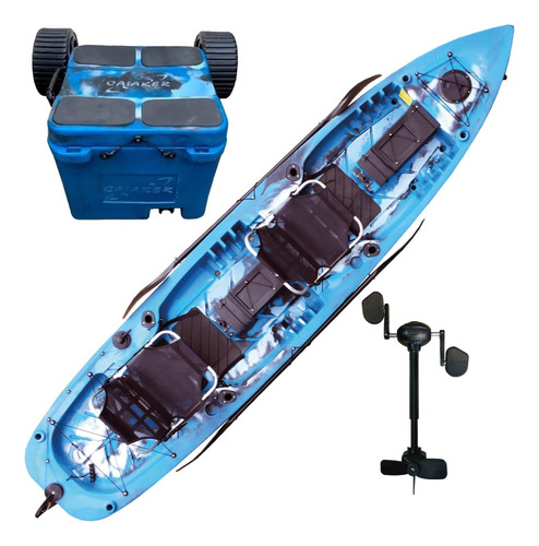 Caiaque Mero + Smart Pedal + Smart Cooler- Caiaker Cor Azul
