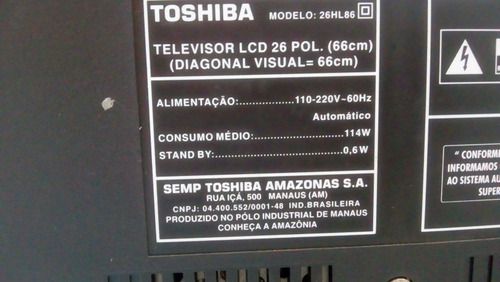 Tv Monitor 26 Toshiba
