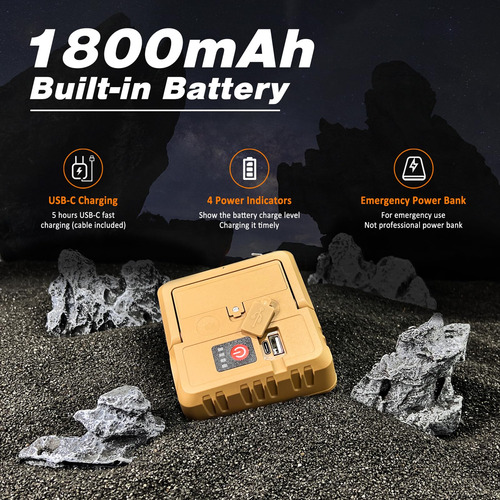 Paquete De 4 Linternas Led Recargables Por Usb Impermeable