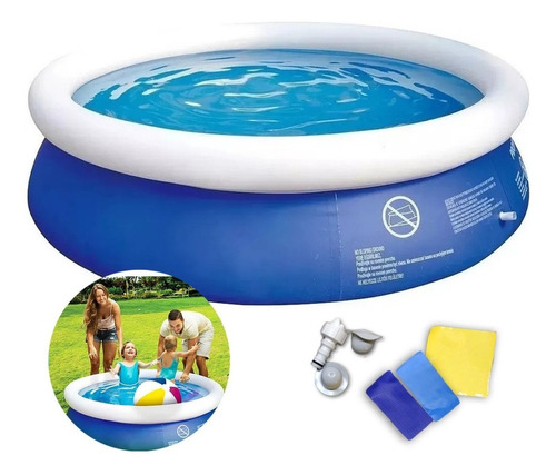 Piscina Inflável 2400 Litros C/ Kit Reparo 19304 Brizi Cor Azul