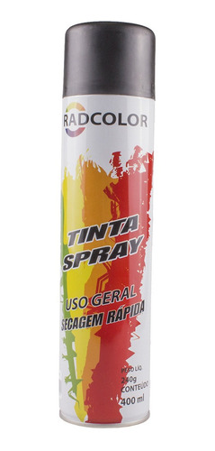 Tinta Spray 5503515 Preto Fosco 07 08 09 10 11 12