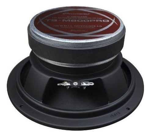 Alto-falantes médios Pioneer TS-M800Pro 700w 8 Competition em cinza escuro