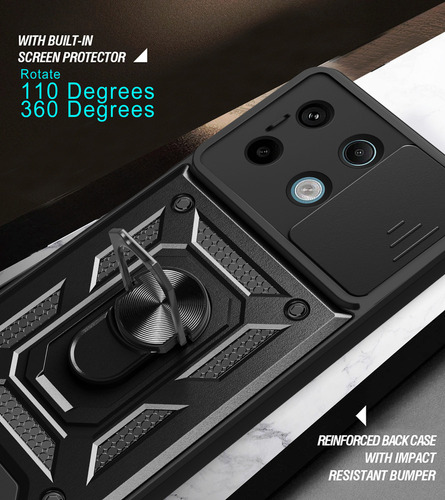 J Funda Para Redmi Note Poco Case Shock + Mica Cristal