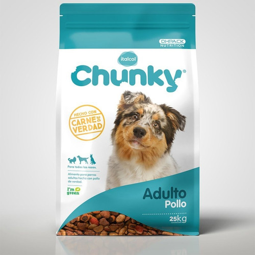 Imagen 2 de 2 de Concentrado Perro Chunky 25 Kg Pollo Adultos