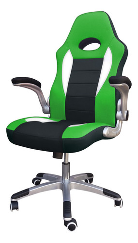 Silla Pc Gamer Energy - Desillas Color Negro Con Verde