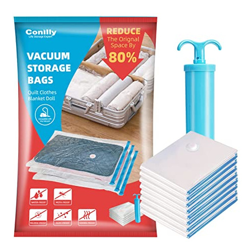 Vacuum Storage Bags,8 Pack (2 Jumbo, 2 Large, 2 Medium,...