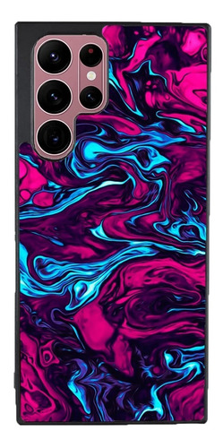 Funda Para Galaxy Marmol Pintura Colores Rosa Azul Morado