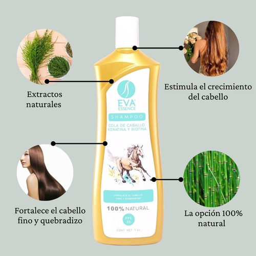 Shampoo Eva Essence Cola De Caballo 1l Crecimiento Cabello