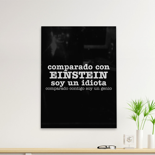 Cuadro Deco Comparado Con Einstein (d0954 Boleto.store)