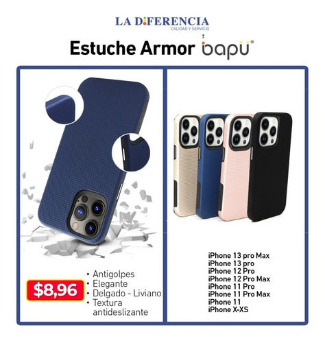 Estuche Armor Bapu iPhone 13 Pro Max        